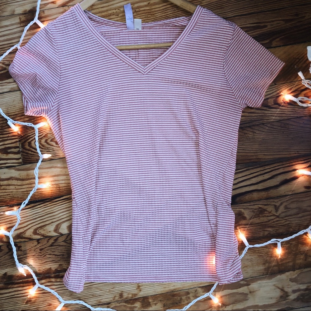 Striped Back Slitted Top